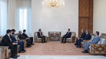 لقاء الوفد الإماراتي مع الأسد (فرانس برس)