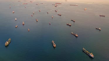 A view of vessels in the Singapore Strait April 3, 2019. Picture taken on April 3, 2019. (Reuters)