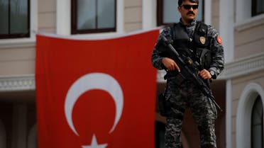 A special Police officer stands guard outside of Turkish President Tayyip Erdogan's residence in Istanbul, Turkey June 24, 2018. (Reuters)