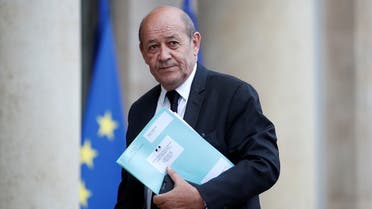 A file photo shows French Foreign Affairs Minister Jean-Yves Le Drian arrives at the Elysee Palace in Paris, France. (Reuters)