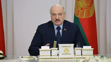 Belarusian President Alexander Lukashenko chairs a meeting with the working group on finalizing the new Constitution draft in Minsk, Belarus November 15, 2021. Sergei Sheleg/BelTA/Handout via REUTERS ATTENTION EDITORS - THIS IMAGE HAS BEEN SUPPLIED BY A THIRD PARTY. NO RESALES. NO ARCHIVES. MANDATORY CREDIT.