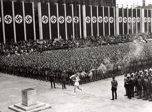 صورة من حفل افتتاح الألعاب الأولمبية برلين 1936