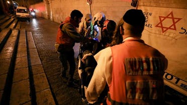 Medical team provides help following an incident in Jerusalem's Old City, Nov. 17, 2021. (Reuters)