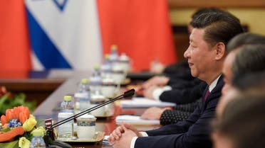 China’s President Xi Jinping during his meeting with former Israeli PM Benjamin Netanyahu in Beijing, China in 2017. (File Photo: AP)