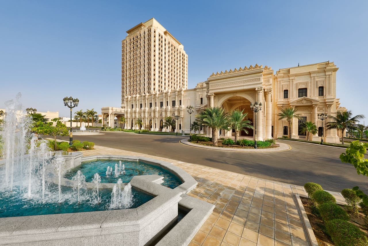 The Ritz-Carlton, Jeddah retains elements of its palatial roots, welcoming hotel guests with a fountain, majestic arches and traditional Saudi hospitality.  (Provided)