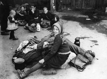 صورة للاجئين ألمان أواخر الحرب العالمية