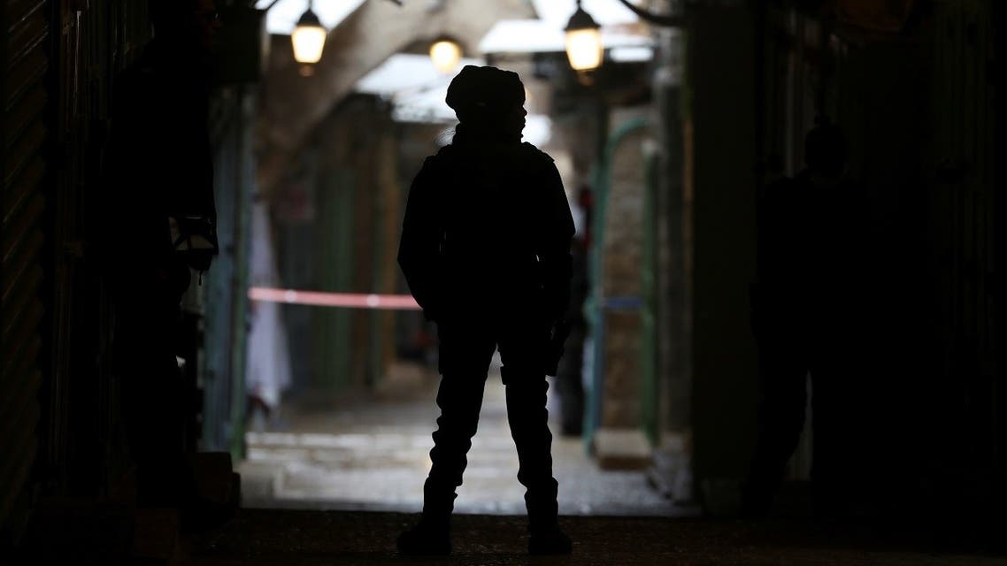 Israeli security personnel secure the scene following an incident in Jerusalem's Old City November 21, 2021. (Reuters)