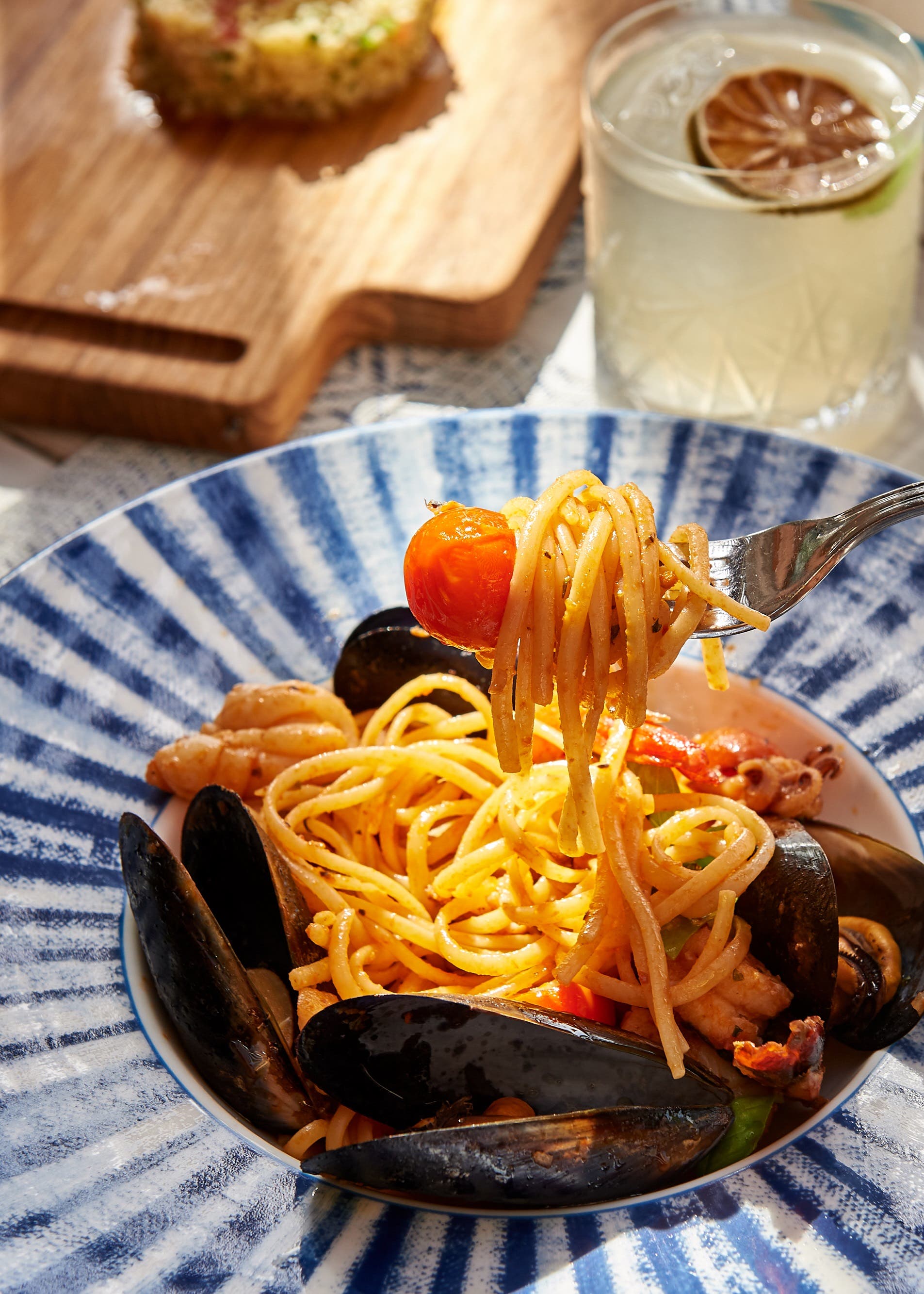 Seafood Linguini from AMMOS Greek Restaurant. (Image: AMMOS)