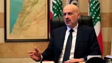 Lebanon’s Interior Minister Bassam Moulawi speaks during an interview with the Associated Press at his office, in Beirut, Nov. 23, 2021. (AP)