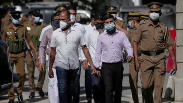 The suspects arrive at the Colombo High Court for hearing of Easter Sunday bombings in 2019, in Colombo, Sri Lanka, on November 23,2021. (Reuters)