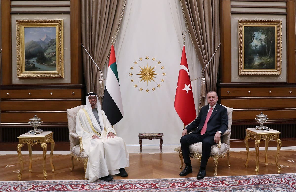 من لقاء الرئيس التركي أردوغان وولي عهد أبوظبي الشيخ محمد بن زايد
