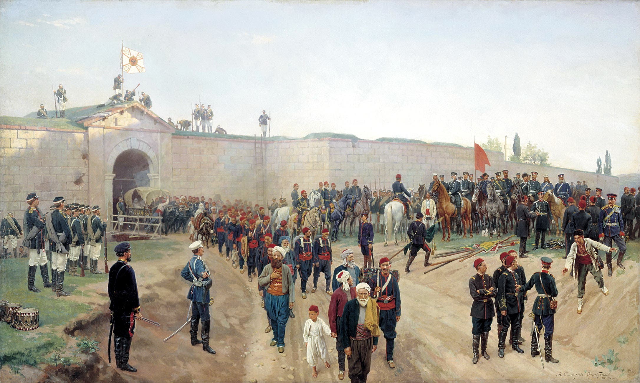 لوحة تجسد استسلام العثمانيين عام 1877