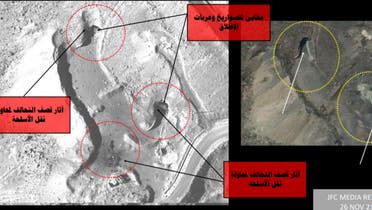 Satellite images show the aftermath of the airstrikes conducted by the Coalition’s planes as well as the transfer of weapons from the secret facility after the coalition targeted it. (Supplied)