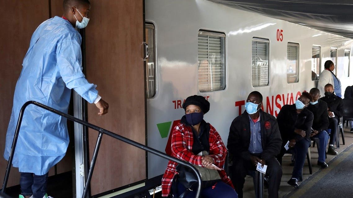South Africa's vaccine train aims to boost inoculation numbers in remote areas. (Reuters)