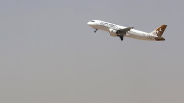 A Cham Wings plane, a private Syrian airline, is pictured taking off from Arbil airport, in the capital of Iraq's autonomous northern Kurdish region, on September 28, 2017. (File photo: AFP)
