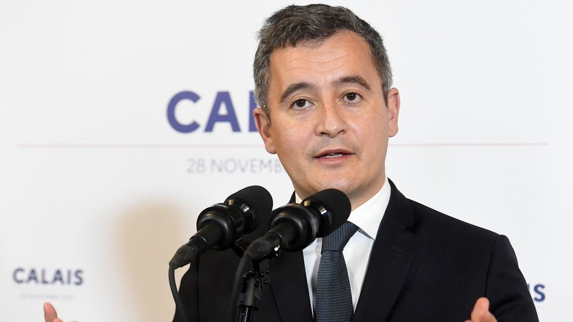 France’s Interior Minister Gerald Darmanin speaks at a press conference after a meeting with Ministers responsible for immigration from France, Belgium, Germany and the Netherlands at Calais City Hall on November 28, 2021. (Francois Lo Prest/AFP)