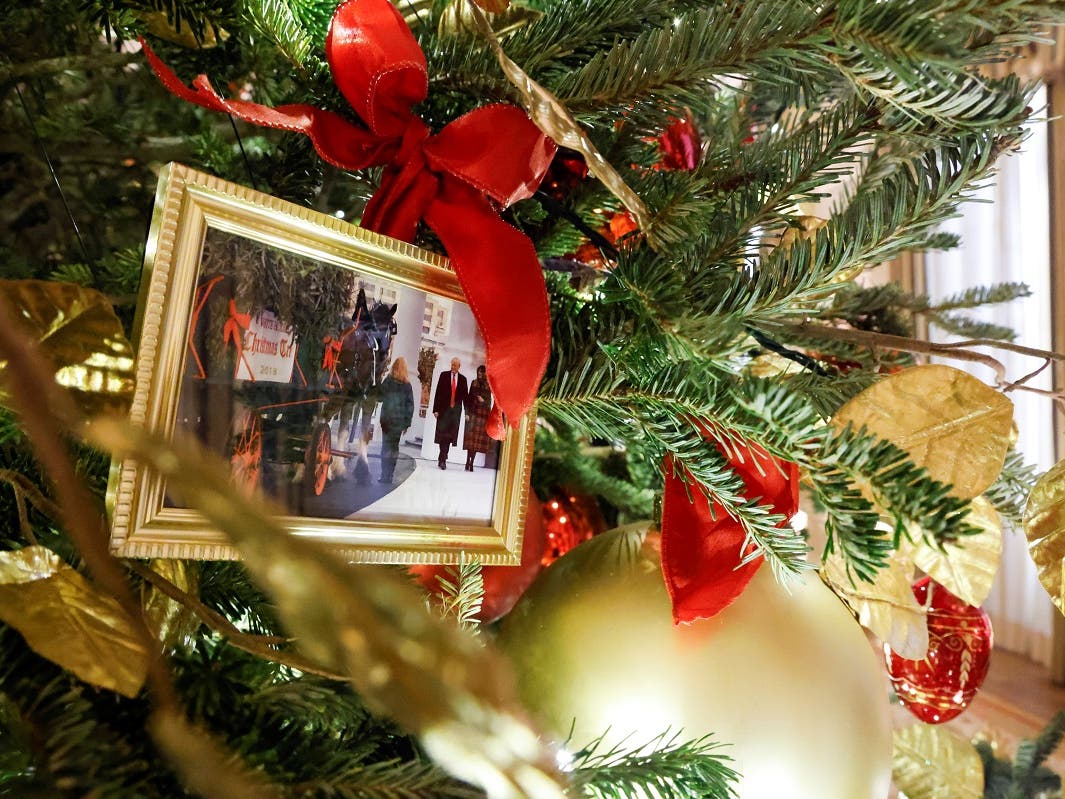 Trump is back -- on the Bidens' Christmas tree at the White House