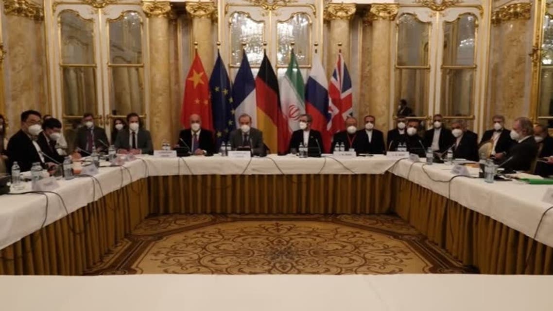 The remaining parties to the 2015 Iran nuclear deal meet on Monday, November 29, 2021, in Vienna for the first time in five months, formally kicking off the seventh round of talks to revive the accord. (EU delegation in Vienna/EEAS/Reuters)