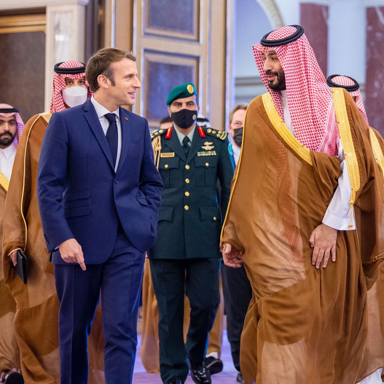 French President Macron holds talks with Saudi Crown Prince Mohammed bin Salman