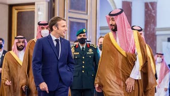 French President Macron holds talks with Saudi Crown Prince Mohammed bin Salman