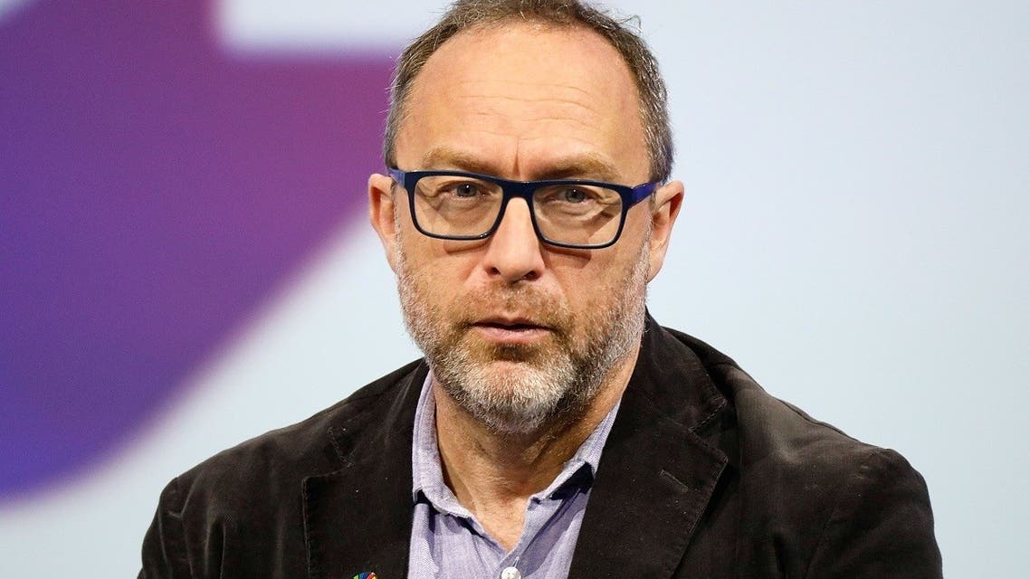 Wikipedia co-founder Jimmy Wales, attends the Viva Tech start-up and technology summit in Paris, France, May 24, 2018. (Reuters)