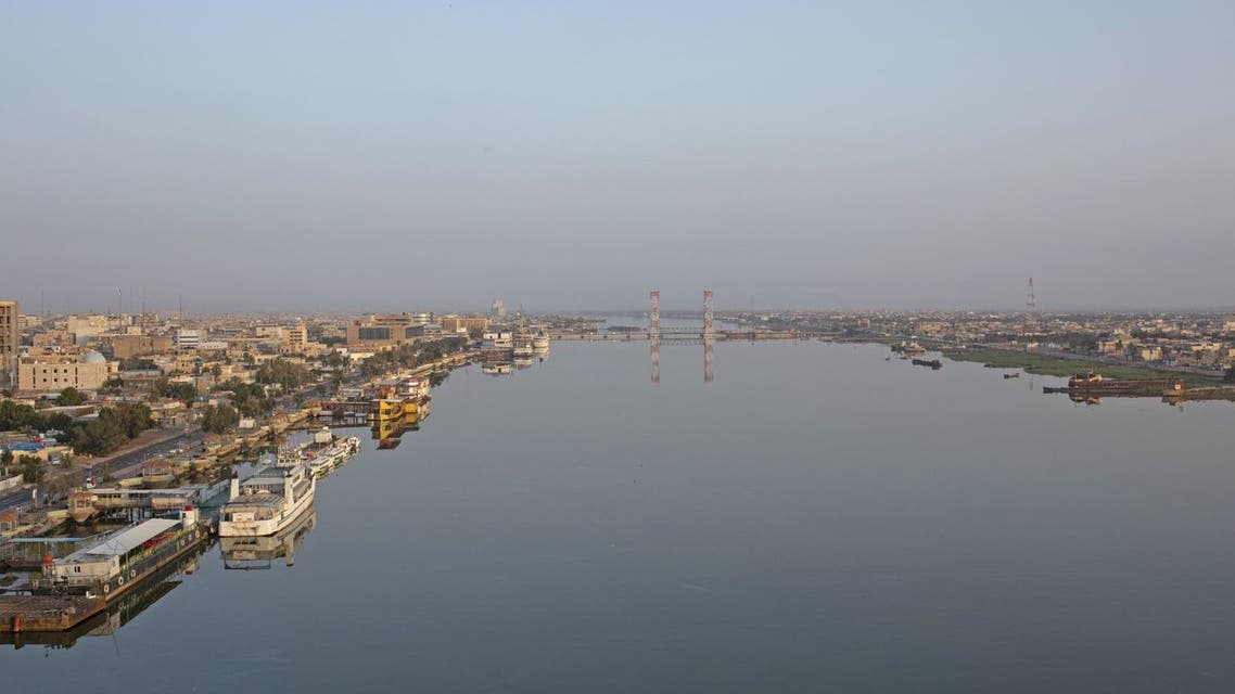 A general views shows Shatt al-Arab river in Iraq's southern city of Basra on March 17, 2020. (AFP)