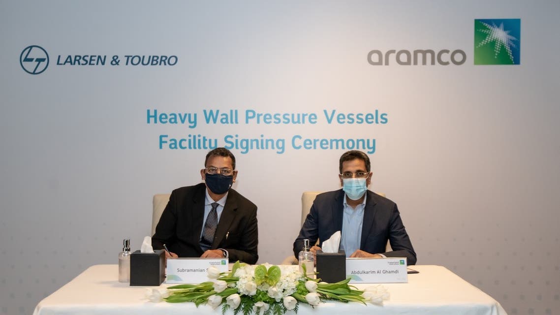 Saudi ARamco and L&T MoU Signing