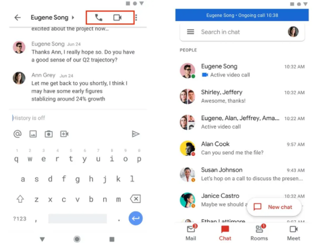 Good news … You can now make voice and video calls via “Gmail”