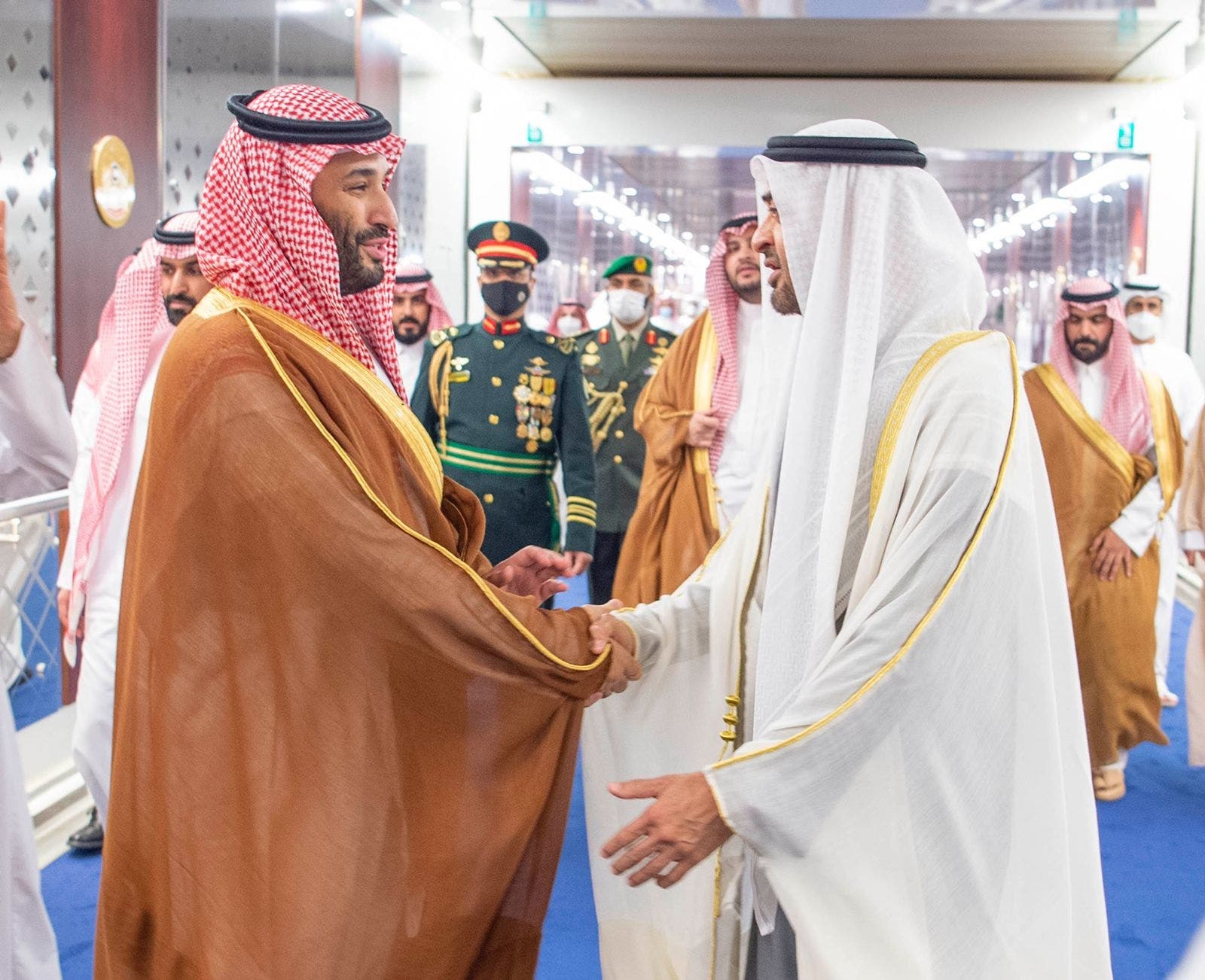 Prince Mohammed bin Salman and Sheikh Mohammed bin Zayed in Abu Dhabi - UAE