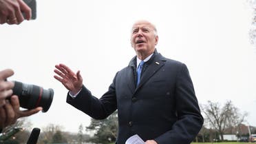 President Joe Biden at the South Lawn of the White House, Dec. 8, 2021. (Reuters)