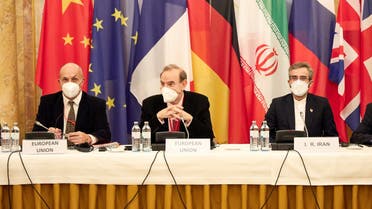 Iran's chief nuclear negotiator Ali Bagheri Kani (R) in Vienna, Austria, Dec. 9, 2021. (AFP)