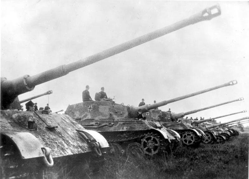 A side of German tanks in World War II
