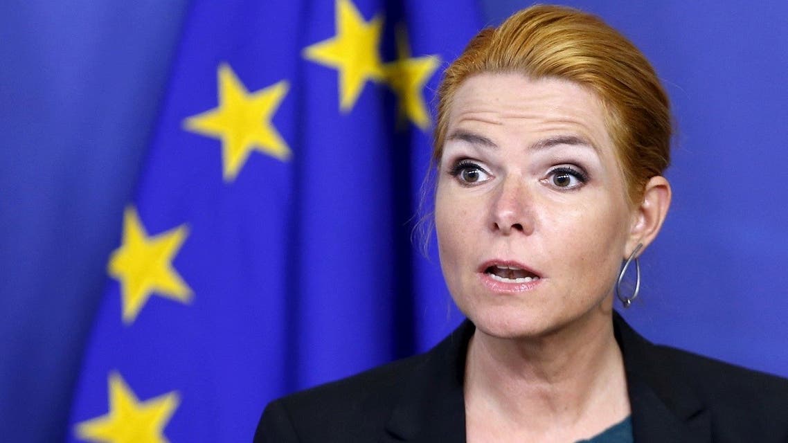 Danish Immigration and Integration Minister Inger Stojberg speaks at a joint news conference at the EU Commission headquarters in Brussels, Belgium, January 6, 2016. (Reuters/Francois Lenoir)