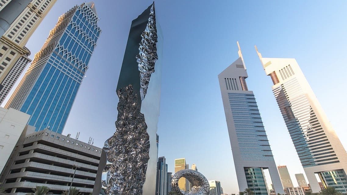‘Pillar of Fortitude’ by renowned artist Helidon Xhixha, at the Gate District 6 (Podium Level) at DIFC, in Dubai. (Supplied)