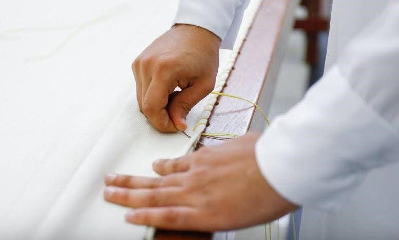 The stages of making the Kaaba dress