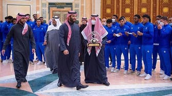 Saudi Arabia’s Crown Prince receives minister of sports, al-Hilal football players