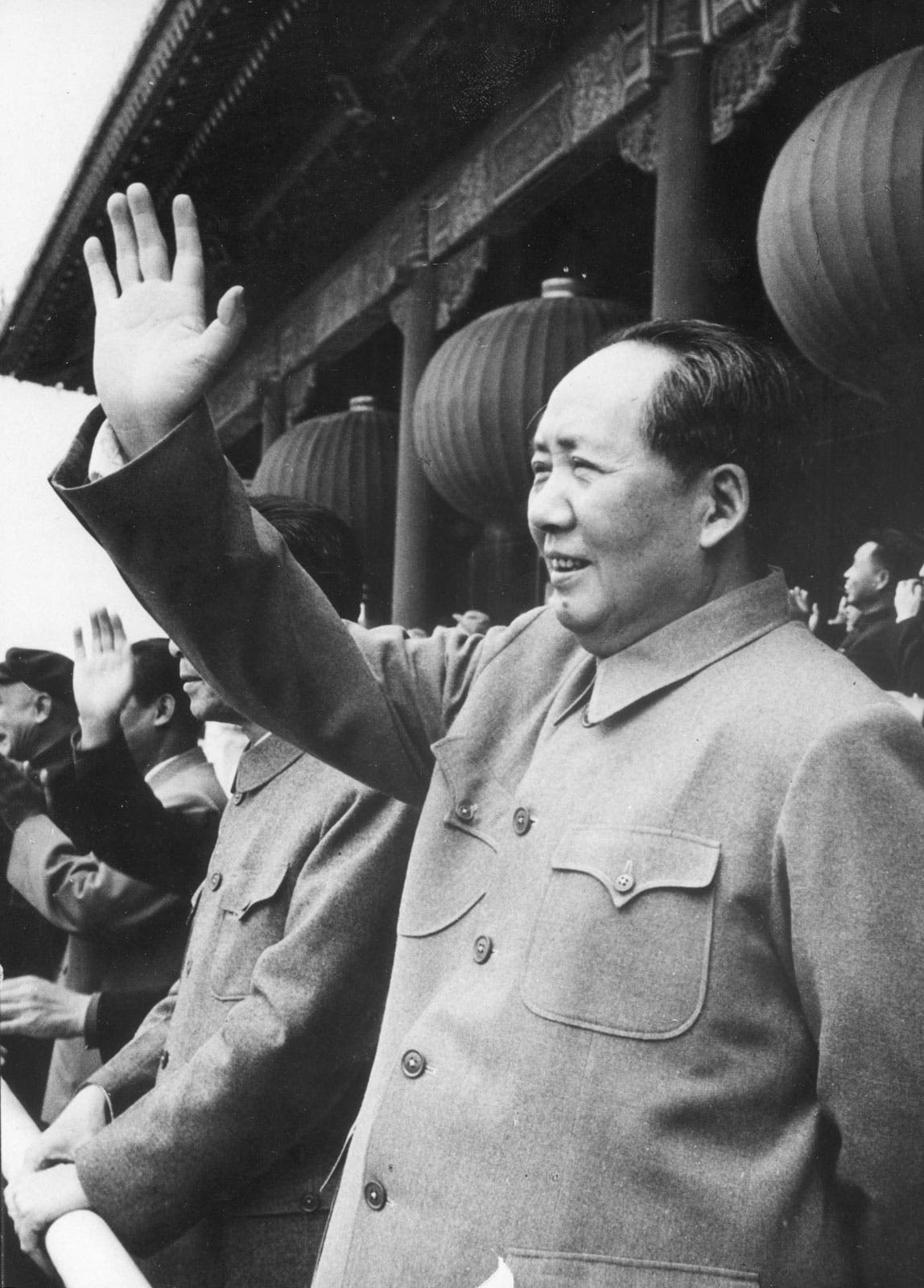 A portrait of the founder of the People's Republic of China, Mao Zedong