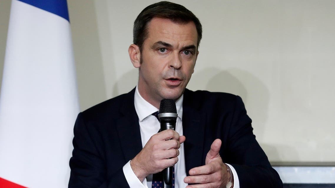 French Health Minister Olivier Veran speaks during a news conference on the coronavirus disease (COVID-19) situation in France, at the Bichat hospital in Paris as COVID-19 infection rates continue to climb in France, on October 1, 2020. (Reuters)