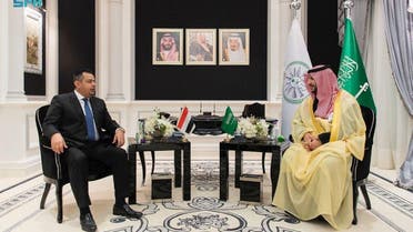Saudi Arabia’s Vice Minister of Defense, Prince Khalid bin Salman bin Abdulaziz Al Saud, on Monday met with Maeen Saeed, Yemen’s Prime Minister. (SPA)