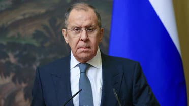 This handout photograph taken and released on November 30, 2021 by the Russian Foreign Ministry, shows Russian Foreign Minister Sergei Lavrov. (AFP)