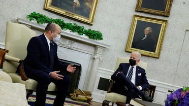 الرئيس الأميركي جو بايدن ورئيس الوزراء الإسرائيلي نفتالي بينيت