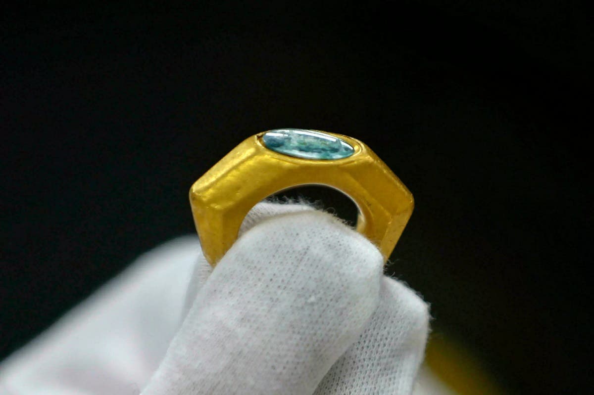 The size of the ring means that it may have belonged to a woman. (AFP)