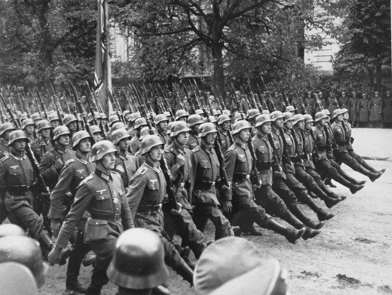 A side of German soldiers in World War II