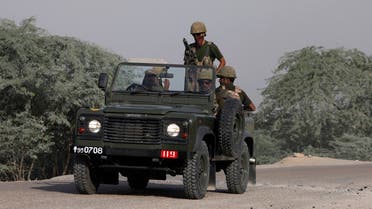 File photo of soldiers patrolling near a check post along the road leading from South Waziristan to Dera Ismail Khan, located in Pakistan's North West Frontier Province. (Reuters)