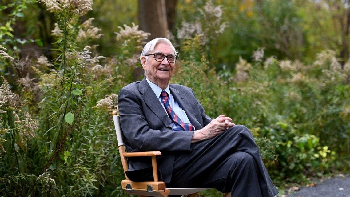 American biologist E.O. Wilson poses for a portrait in Lexington, Massachusetts, US, on October 21, 2021. (Reuters)