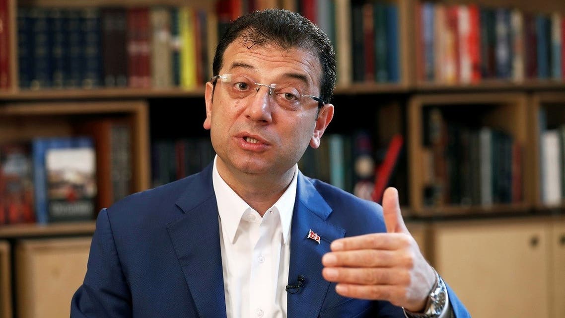 File photo of Istanbul Mayor Ekrem Imamoglu, of the main opposition Republican  People’s Party (CHP),  speaking during an interview with Reuters in Istanbul, Turkey. (Reuters)