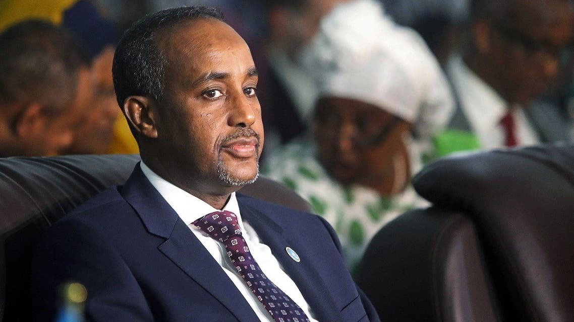 Somalia’s  Prime Minister Mohamed Hussein Roble attends the Somali election negotiation in Mogadishu, Somalia, on May 27, 2021. (Reuters)