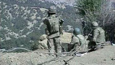 Pakistani soldiers take up positions on a hill in south Waziristan in this video grab. (File photo: Reuters)
