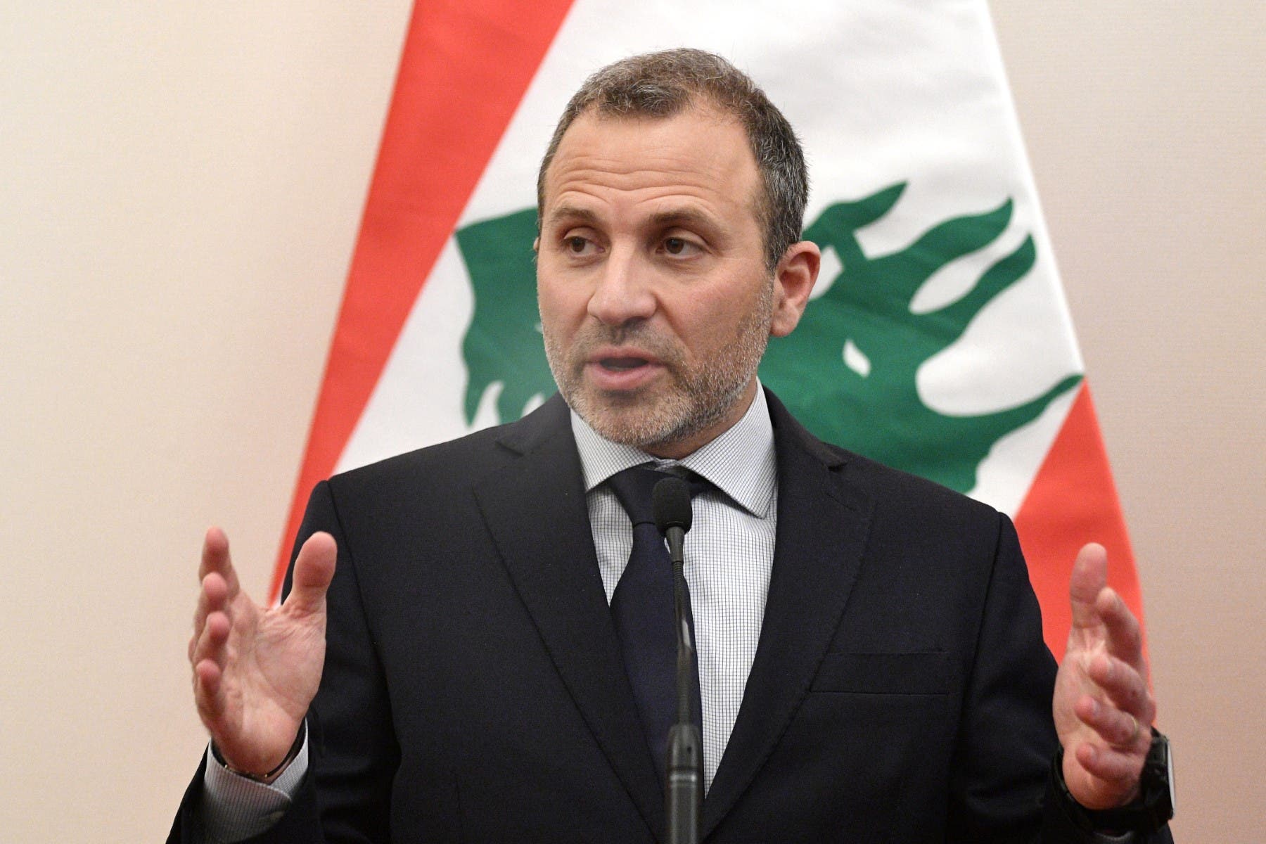 The head of the Free Patriotic Movement Gebran Bassil's strategy is to field candidates in all districts to reduce electoral losses. (File photo: AFP)