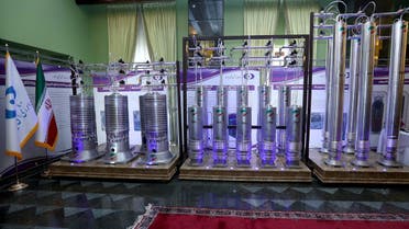 New generation Iranian centrifuges are seen on display during Iran's National Nuclear Energy Day in Tehran, Iran April 10, 2021. (File Photo: Reuters)